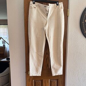 Talbots Flawless Slim Ankle Pants in Cream LINED